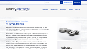 Custom Gears - Custom Gear Manufacturing at Gear Motions - custom gear manufacturer