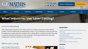 What Industries Use Laser Cutting? - G.E. MATHIS COMPANY - laser metal cutting machine factory