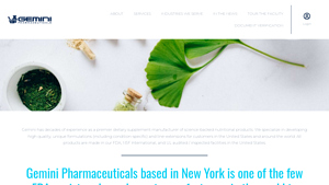 Vitamin and Supplement Manufacturer | Gemini Pharmaceuticals - supplement manufacturer usa