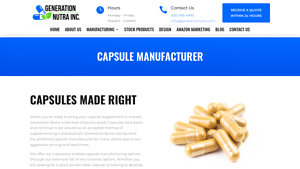 Capsule Manufacturing Services - Generation Nutra - capsule manufacturer