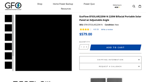 EcoFlow EFSOLAR220W-N 220W Bifacial Portable Solar Panel w - foldable solar panel factory