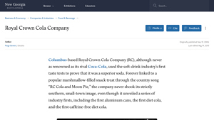 Royal Crown Cola Company - New Georgia Encyclopedia - rc cola manufacturer