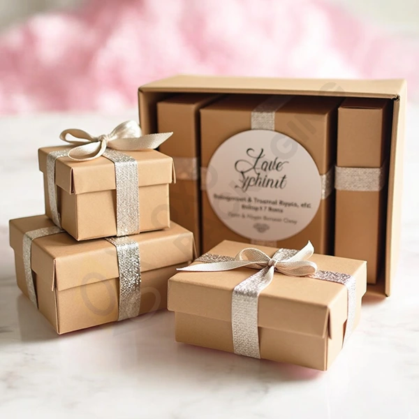 A relevant stock photo of gift packaging supplier in a typical setting.