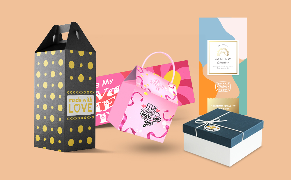 A relevant stock photo of gift packaging supplier in a typical setting.