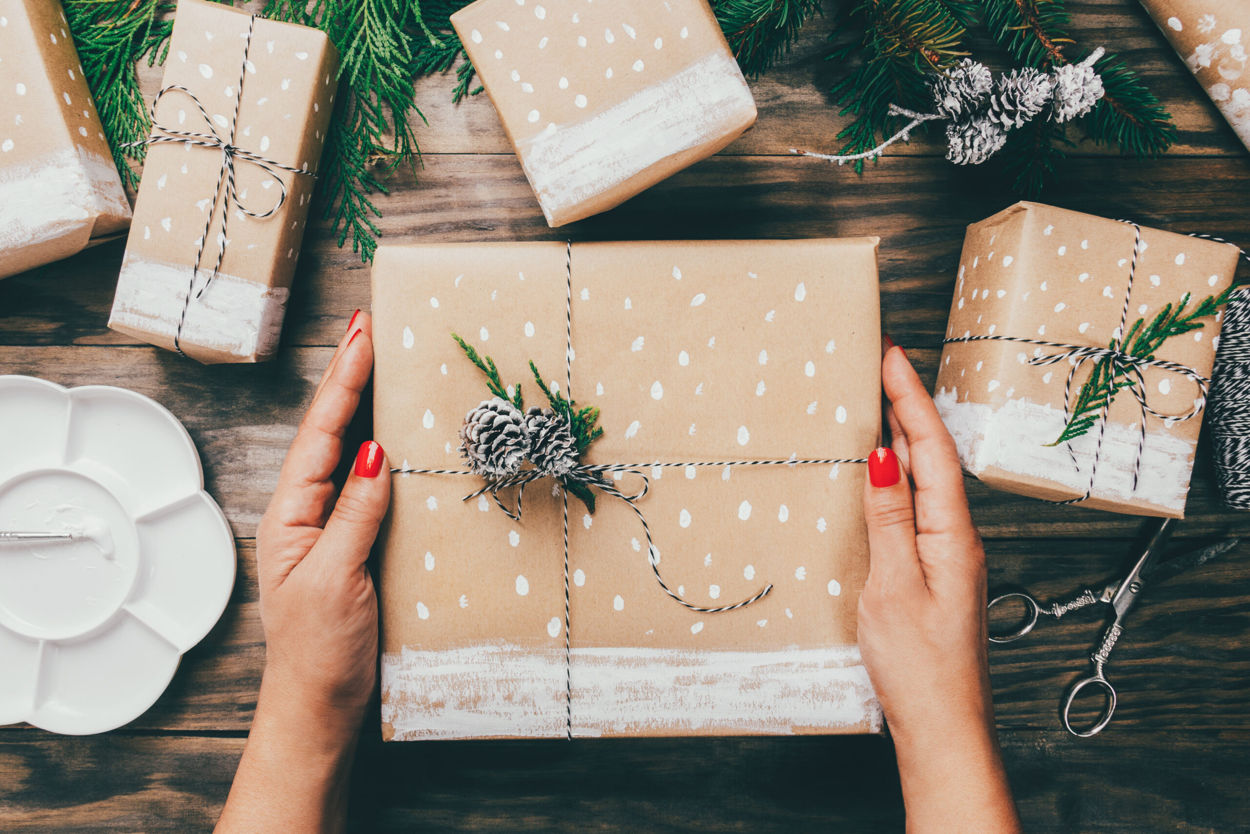 A relevant stock photo of gift wrapping supplier in a typical setting.