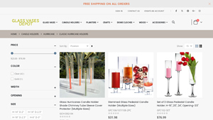 Glass Hurricane Candle Holders | Wholesale price - glass candle holder bulk