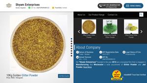 Shyam Enterprises - Manufacturer of Glitter Powder & 10Kg Orange Color ... - glitter manufacturer
