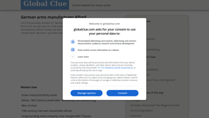 German arms manufacturer Alfred - Crossword clues & answers - Global Clue - german arms manufacturer alfred crossword