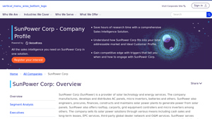 SunPower Corp Company Profile - Overview - GlobalData - sunpower solar company