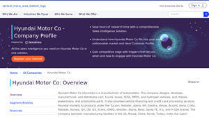 Hyundai Motor Co Company Profile - GlobalData - calera al to hyundai motor manufacturer