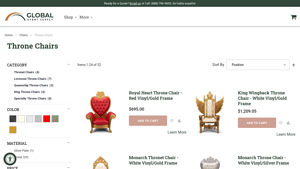 Throne Chairs For Sale | Available at Wholesale Rates - throne chair factory