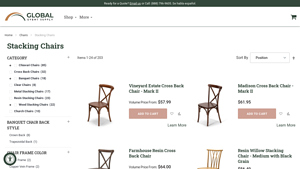 Stacking Chairs For Sale | Wholesale | GlobalEventSupply.com - stackable chairs bulk