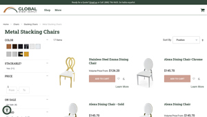 Wholesale Metal Stacking Chairs for Sale | GlobalEventSupply.com - dining chairs bulk