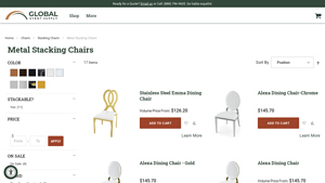 Wholesale Metal Stacking Chairs for Sale | GlobalEventSupply.com - metal chairs bulk