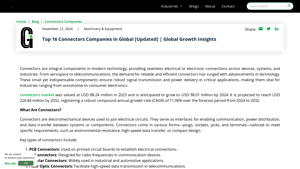 Top 10 + : Connectors Companies in the World - connector manufacturer company
