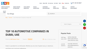 Top 10 Automobile Companies in Dubai, UAE - Official GMI Blog - car manufacturer list