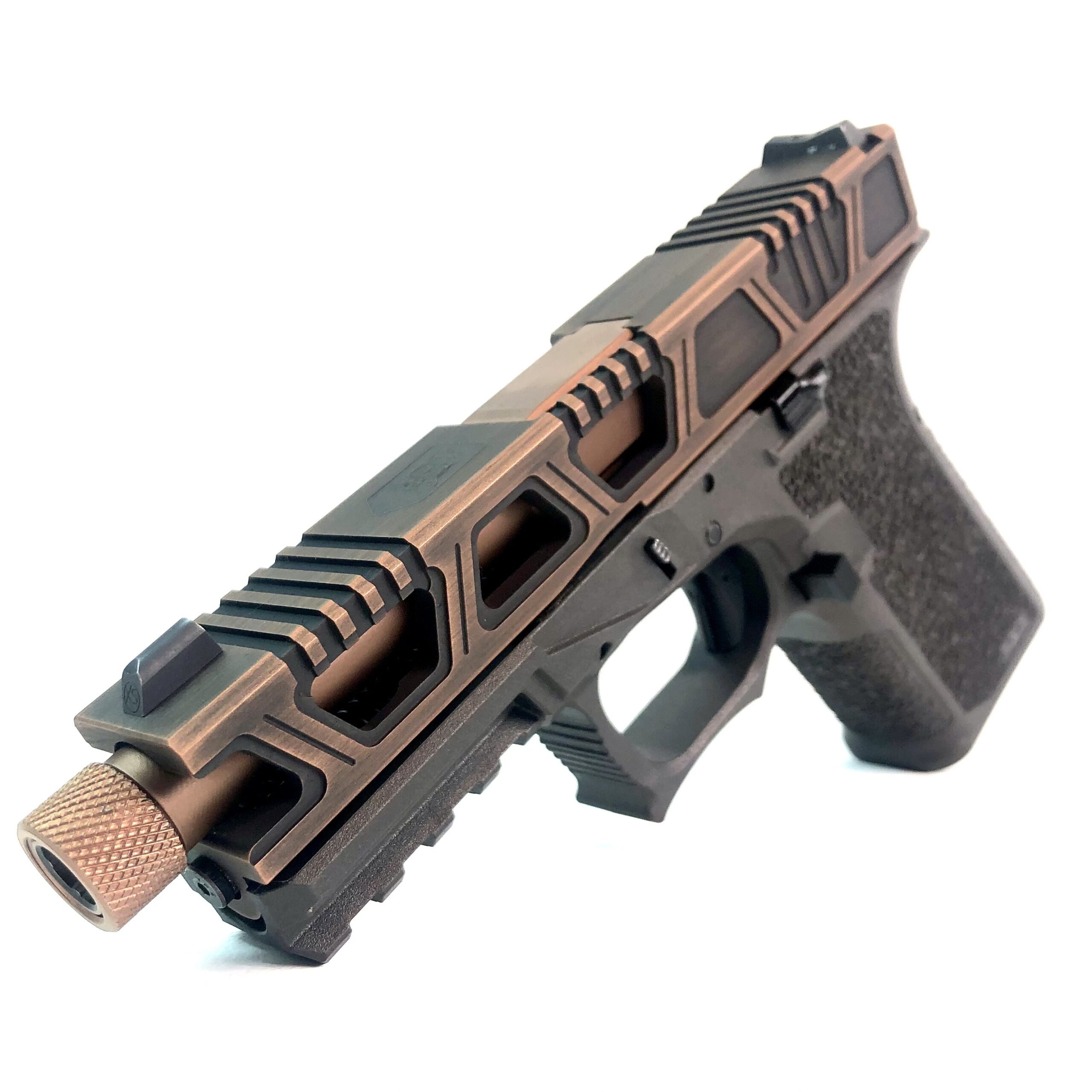 A relevant stock photo of glock 19 slides custom in a typical setting.