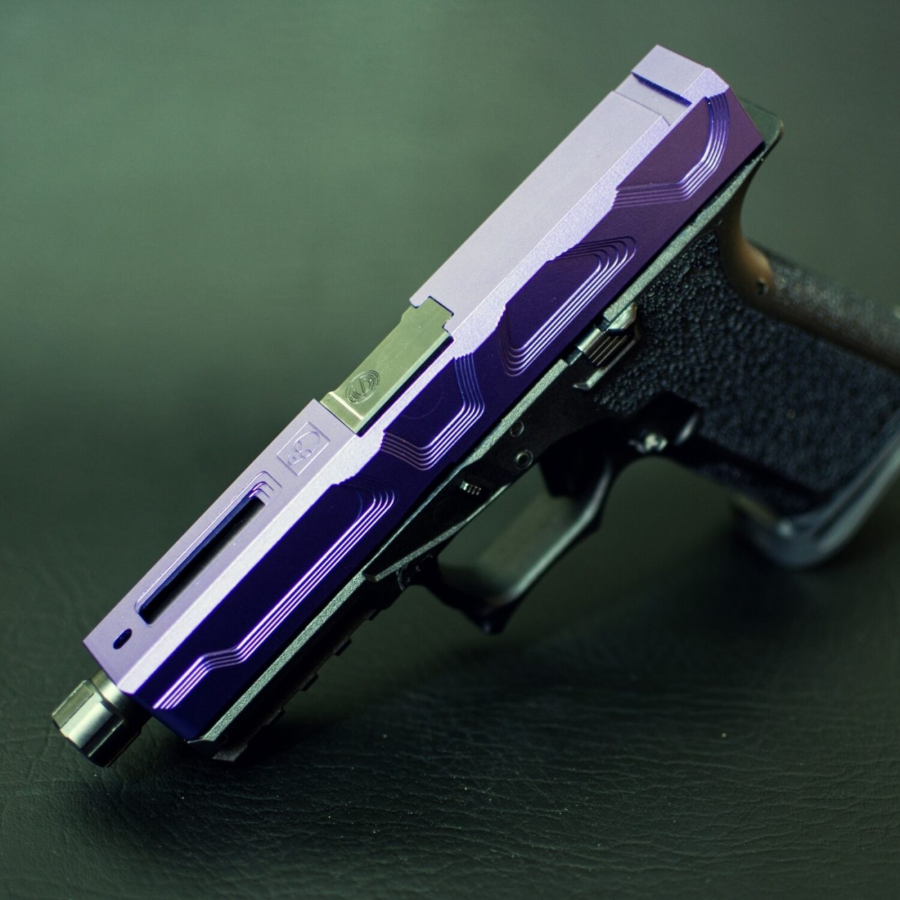A relevant stock photo of glock slides custom in a typical setting.