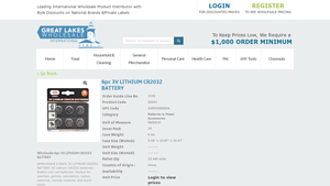 6pc 3V LITHIUM CR2032 BATTERY - Great Lakes Wholesale - 2032 battery bulk