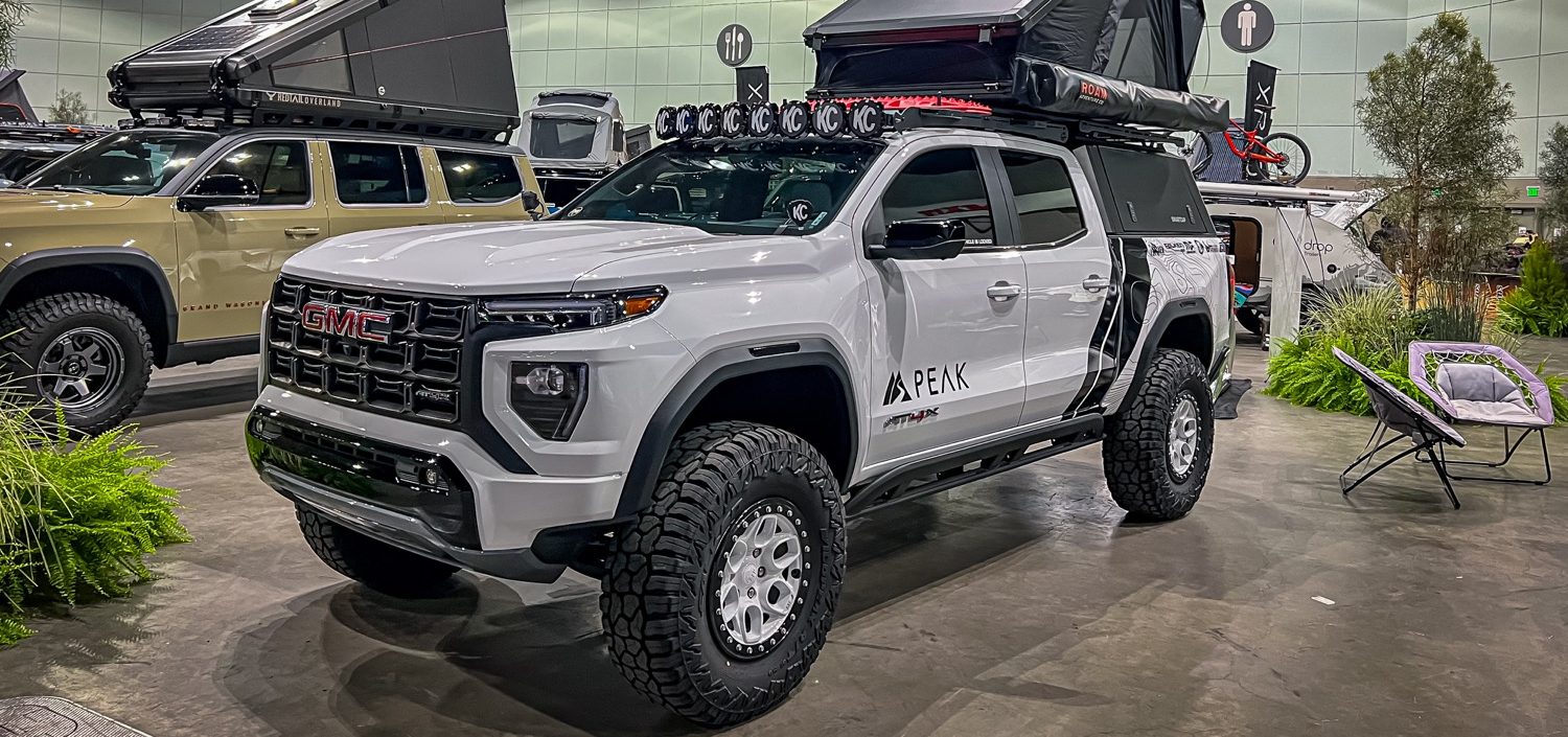 A relevant stock photo of gmc canyon at4 custom in a typical setting.