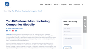 Top 10 Fastener Manufacturing Companies Globally - Gulian Metal Parts - fastener manufacturer