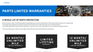 GM Parts Warranty: Confidence in Every Component | GM Parts - ACDelco - gmc manufacturer warranty