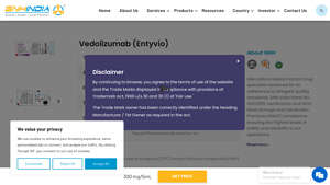 Vedolizumab (Entyvio) - GNH India - entyvio manufacturer