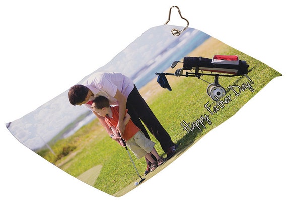 A relevant stock photo of golf towels custom in a typical setting.
