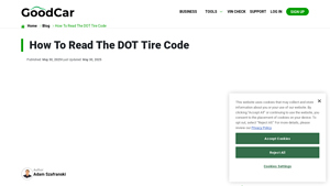 How to Read DOT on Tires - goodcar.com - manufacturer date on tires