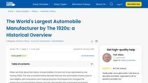 The World's Largest Automobile Manufacturer by the 1920s: A Historical ... - by the 1920s the world's largest automobile manufacturer was