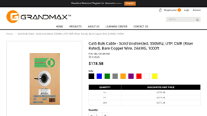 Cat6 Bulk Cable | GRANDMAX.com - cat 6 cable bulk