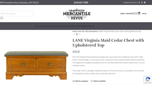 LANE Virginia Maid Cedar Chest with Upholstered Top - lane cedar chest company
