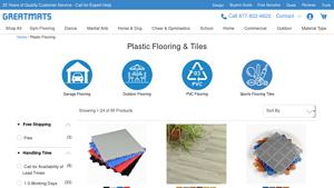 Plastic Flooring & Tiles - Greatmats - pvc floor tiles factory