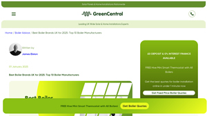 Best Boiler Brands UK for 2025: Top 10 Boiler Manufacturers - Green Central - boiler manufacturer