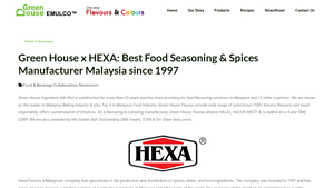 Green House x HEXA: Best Food Seasoning & Spices Manufacturer Malaysia ... - food seasoning manufacturer