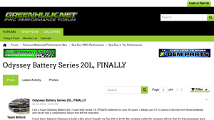 Odyssey Battery Series 20L, FINALLY - GreenHulk.net - odyssey battery company