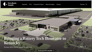Envision AESC Electric Vehicle Battery Plant - Gresham Smith - battery factory