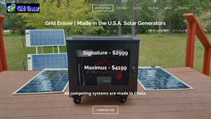 Grid Eraser: Made in the USA Solar Generator - solar power station factory