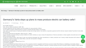 Germany\'s Varta Steps Up Plans to Mass Produce Electric Car ... - varta battery factory