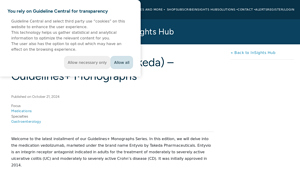 Vedolizumab (Entyvio/Takeda) - Guidelines+ Monographs - entyvio manufacturer