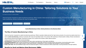 Custom Manufacturing in China: Tailoring Solutions to Your Business Needs - custom manufacturer