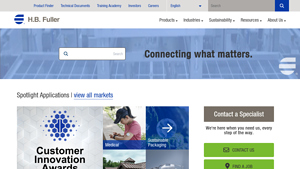 H.B. Fuller: Connecting what matters | Innovative Adhesives & Sealants - adhesive glue manufacturer