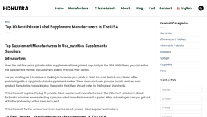 Top 10 Best Private Label Supplement Manufacturers in the USA - supplement manufacturer usa