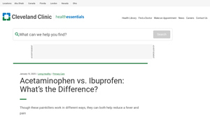 Acetaminophen vs. Ibuprofen: What's the Difference? - tylenol manufacturer