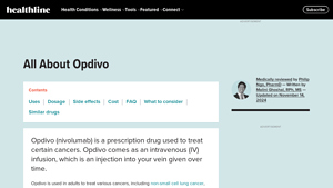 Opdivo: Use with Yervoy, Side Effects, Cost, and More - Healthline - opdivo manufacturer