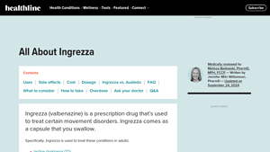 Ingrezza: Uses, Side Effects, Dosage, Cost, and More - Healthline - ingrezza manufacturer
