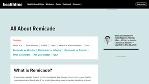 Remicade: Side Effects, FAQs, Uses, Dosage, Cost, and More - Healthline - remicade manufacturer