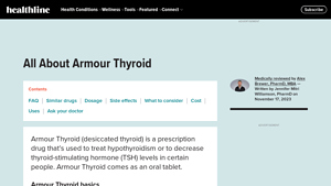 Armour Thyroid: Dosage, Side Effects, Cost, and More - Healthline - armour thyroid manufacturer website