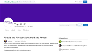 AbbVie and Allergan: Synthroid and Armour - Thyroid UK - synthroid manufacturer