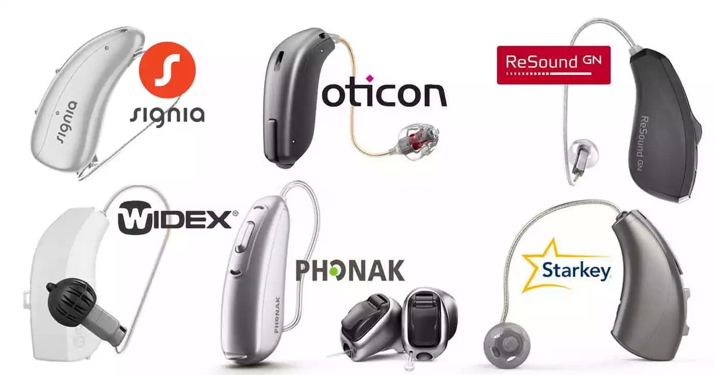 A relevant stock photo of hearing aid manufacturer in a typical setting.